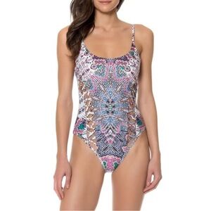 NWT Red Carter Women’s Geometric Bohemian Cutout One Piece Swimsuit Medium